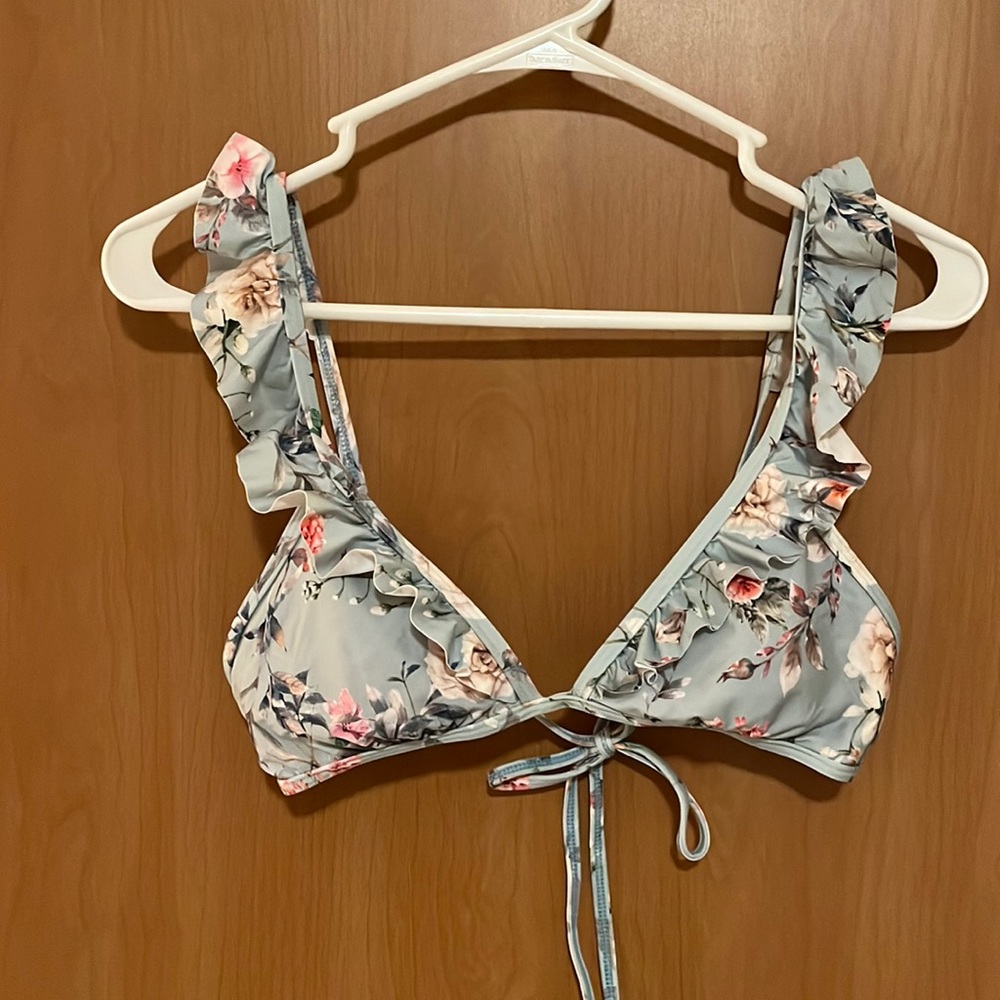 Floral bikini top